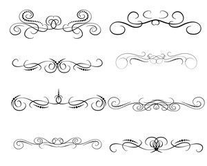 Set of decorative florish dividers, borders