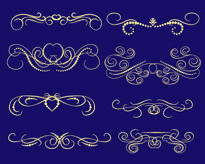 Set of decorative florish dividers, borders