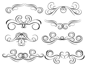 Set of decorative florish dividers, borders
