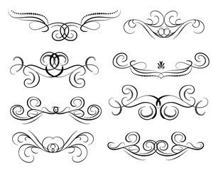 Set of decorative florish dividers, borders