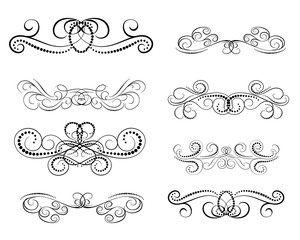 Set of decorative florish dividers, borders