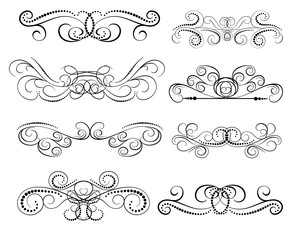 Set of decorative florish dividers, borders