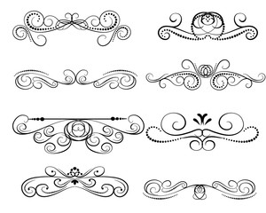 Set of decorative florish dividers, borders
