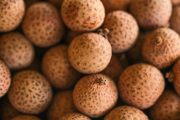 Malaysia's local fruit, Mata Kucing or Dimocarpus longan malesianus shot on isolated background.