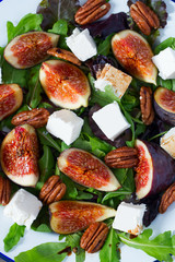 figs, feta,rucola and pecan nut salad