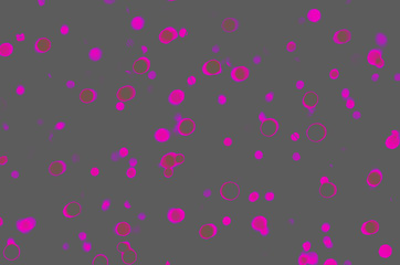 Pink round bright spots on grey background.