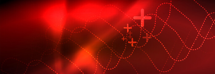 Neon glowing techno lines, hi-tech futuristic abstract background template with square shapes