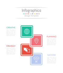 Fototapeta premium Infographic design elements for your business data with 7 options, parts, steps, timelines or processes. Vector Illustration.
