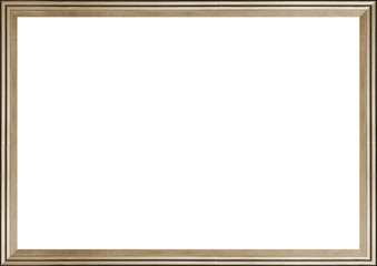 White Landscape Frame With Molding Wooden Edges