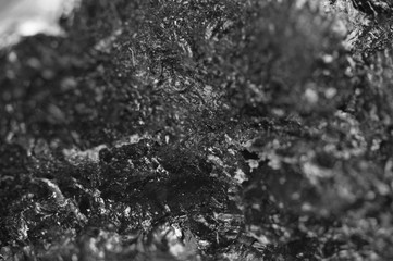 Abstract Black-and-white background. Texture natural Minerals. Crystal. Macro.