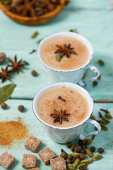 masala tea with different spices