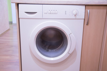 washing machine with laundry