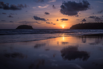 Fototapeta na wymiar Kata Beach in Sunset, Phuket Thailand