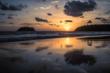 Obraz na płótnie Canvas Kata Beach in Sunset, Phuket Thailand