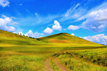 Summer tourist trip to the Ural mountains.