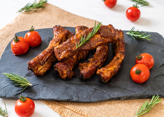 grilled barbecue ribs pork