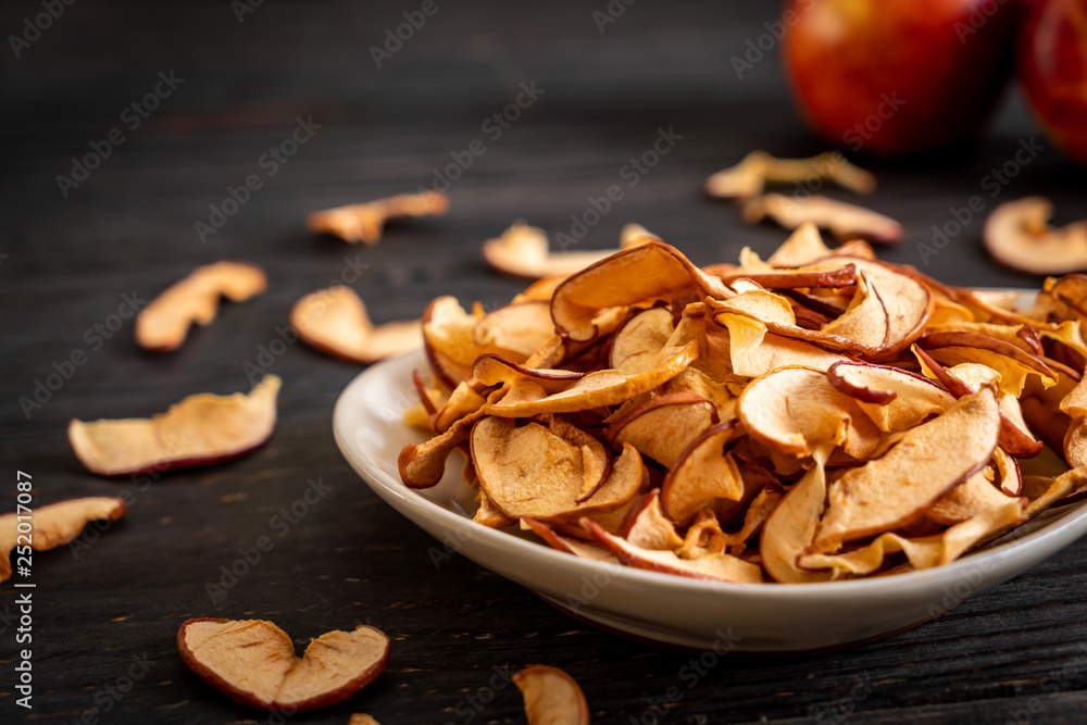 Wall mural homemade dried organic apple sliced