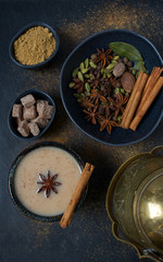 masala tea with different spices