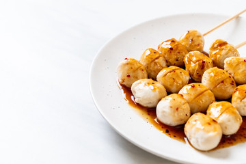  grilled pork meatballs with sweet chili sauce