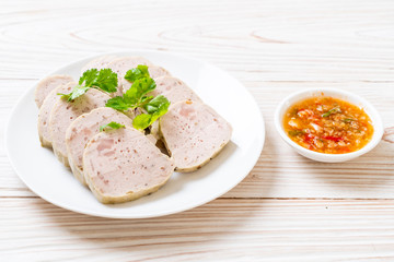 Pork sausage Vietnamese or Vietnamese steamed pork