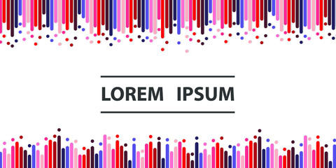 Geometric background with colorful lines and circles. 