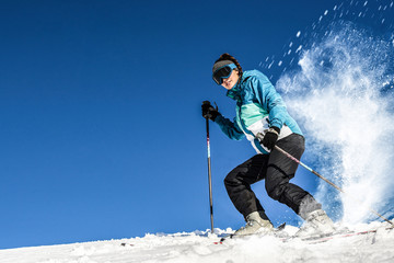 Fototapeta na wymiar Girl / Woman / Female On the Ski