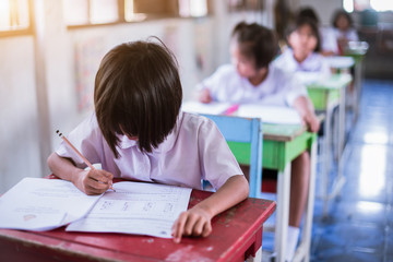 Students are testing in the classroom - image