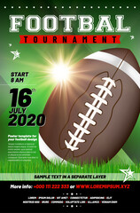 American football tournament poster template with ball and grass © Jaroslav Machacek