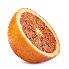 Sicilian bloody orange isolated on white background