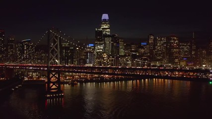 San Francisco downtown skyline aerial