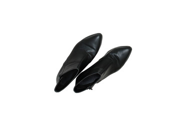 Black woman shoes isolate on white background.. Fashionable concept