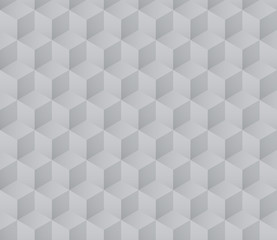 seamless grayscale cube pattern with gradient color vector illustration. simple minimalist geometric background design.