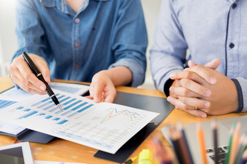 Startup Teamwork Brainstorming Meeting with Graph Planning strategy and financial plan to...