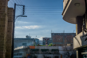 Nicosia/Cyprus - February 2019: Dead zone at Nicosia, Cyprus. Close up view with details.