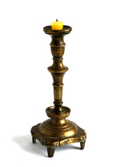 Antique bronze candlestick