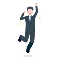 男性 スーツ ジャンプ 会社員