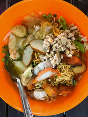 Noodles Fast-food meal Asian dishes from China, Vietnam, Thailand and Japan