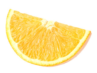 sliced orange isolated on white background. healthy food 