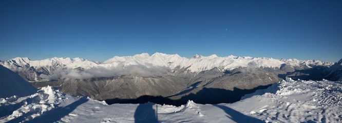 Panorama of the highlands (Krasnaya Polyana)