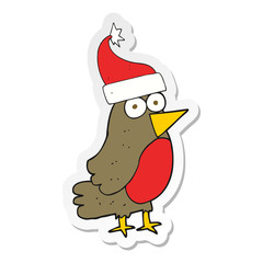sticker of a cartoon robin