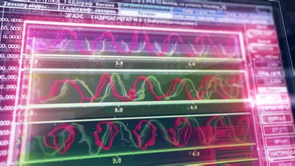 Hacker programing in technology enviroment with cyber icons and symbols. Abstract animation with unrecognizable hooded hacker hacking artificial neural network, cybersecurity concept.