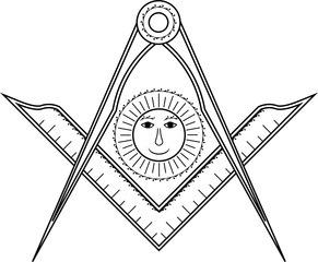 Masonic symbol of Senior Deacon for Blue Lodge Freemasonry