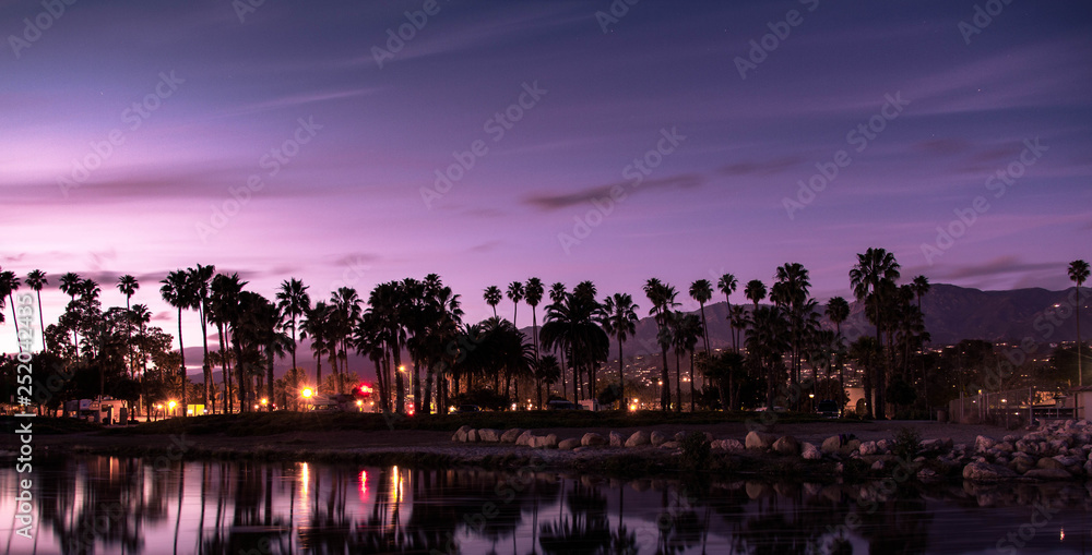 Wall mural Santa Barbara California Sunset