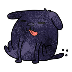 textured cartoon kawaii of a cute dog