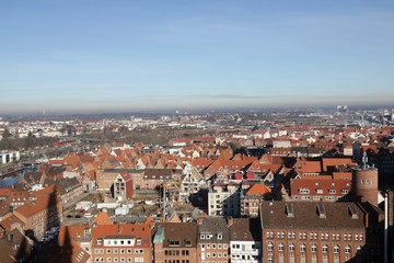 Fototapeta na wymiar Lubecca veduta dalla torre