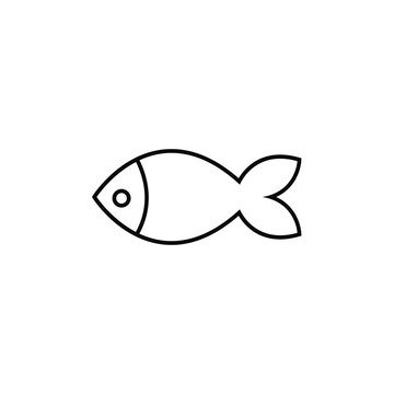 Fish line icon, outline vector sign