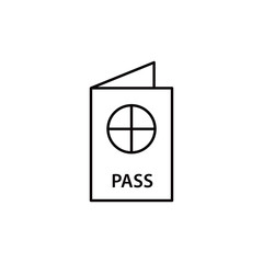 international passport line icon