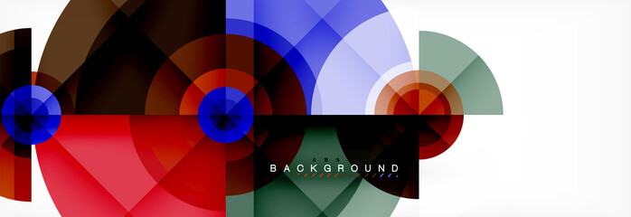 Geometric circle abstract background, creative geometric wallpaper.