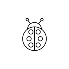 Ladybug animal line icon