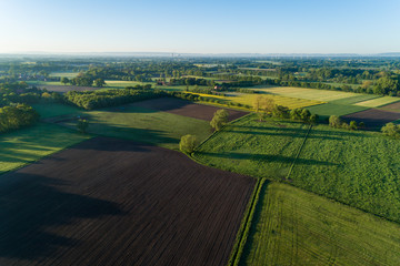 Luftaufnahme der Landschaft in Deutschland